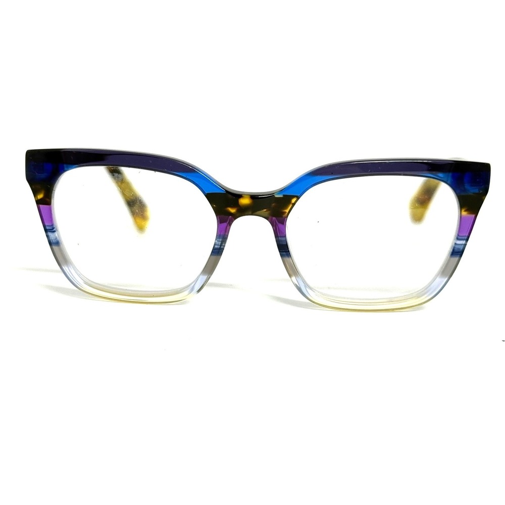 L'Amy Eyewear Multicolor Tortoise Square Eyeglass Frames 52-15-140